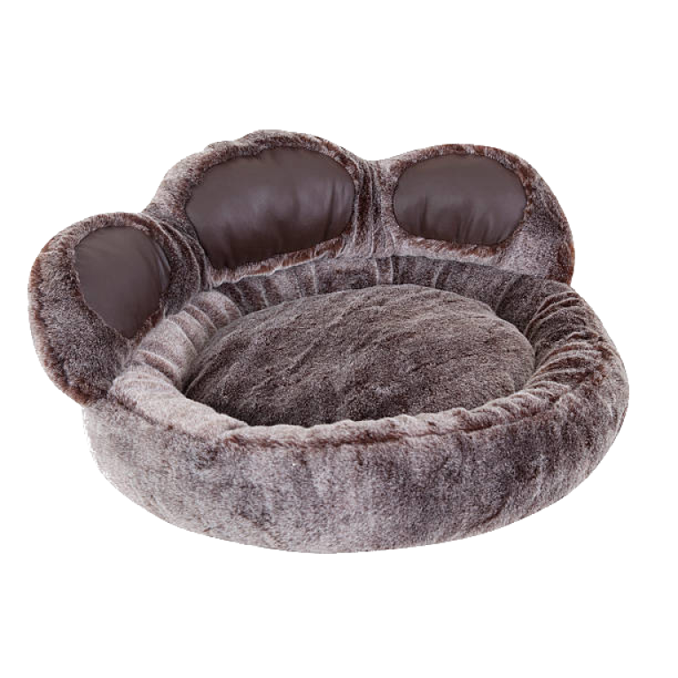 Brownish Dog bed looking like a paw